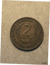 【極美品/品質保証書付】 アンティークコイン コイン 金貨 銀貨 [送料無料] 1955 2 (TWO) Cent Coin British Caribbean Territories Eastern Group A Beauty!