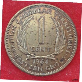 【極美品/品質保証書付】 アンティークコイン コイン 金貨 銀貨 [送料無料] 1964 BRITISH CARIBBEAN TERRITORIES 1 CENT Elizabeth the Second KM# 2 -