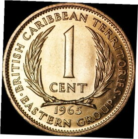 【極美品/品質保証書付】 アンティークコイン 硬貨 British Caribbean Territories 1 Cent Coin 1965 BU From a mint bag [送料無料] #ocf-wr-013259-868