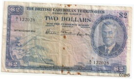 【極美品/品質保証書付】 アンティークコイン コイン 金貨 銀貨 [送料無料] BRITISH CARIBBEAN TERRITORIES EASTERN GROUP 2 DOLLARS 1950 USED