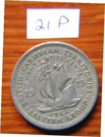 【極美品/品質保証書付】 アンティークコイン 硬貨 World Coin British Caribbean Territories Eastern Group 25 Cents 1964 [送料無料] #ocf-wr-013259-912