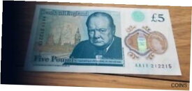 【極美品/品質保証書付】 アンティークコイン コイン 金貨 銀貨 [送料無料] Five Pound Note Very Early Number - Polymer AA11 - Mint Condition Unused