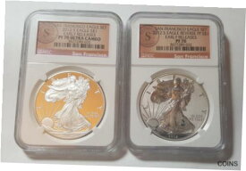 【極美品/品質保証書付】 アンティークコイン コイン 金貨 銀貨 [送料無料] 2012 (S) SILVER EAGLE- NGC PF 70 - SAN FRANCISCO EAGLE SET - 2 coins