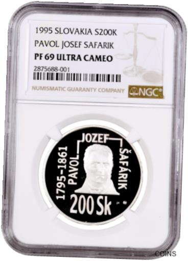 アンティークコイン コイン 金貨 銀貨 [送料無料] Slovakia 200 korun 1995 NGC PF69 UC 