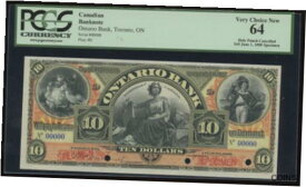 【極美品/品質保証書付】 アンティークコイン 硬貨 Ontario Bank $10, 1888 - Specimen - CH 555-18-06S. PCGS Very Choice New 64 [送料無料] #oot-wr-013307-1312