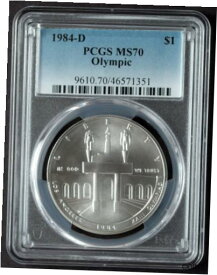 【極美品/品質保証書付】 アンティークコイン コイン 金貨 銀貨 [送料無料] 1984 D PCGS MS70 OLYMPICS Commemorative Coliseum Silver Dollar $1 MS 70