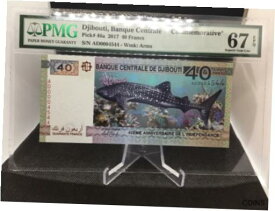 【極美品/品質保証書付】 アンティークコイン コイン 金貨 銀貨 [送料無料] Djibouti 2017 40 Francs Pick# 46a PMG MS67 EPQ Banknote