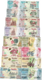 【極美品/品質保証書付】 アンティークコイン コイン 金貨 銀貨 [送料無料] Madagascar 2017 - set of 8 pcs 100+200+500+1000+2000+5000+10000+20000 ariary UNC
