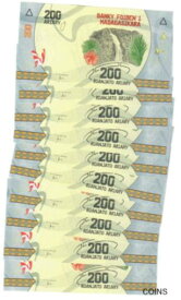 【極美品/品質保証書付】 アンティークコイン 硬貨 Madagascar 10x 200 Ariary 2017 UNC [送料無料] #oof-wr-013365-2157