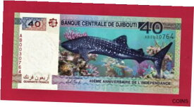 【極美品/品質保証書付】 アンティークコイン 硬貨 40 Francs Quarante Francs 2017 Djibouti RARE UNC Banknote (Pick-46) 40th ANNIV. [送料無料] #oof-wr-013365-369
