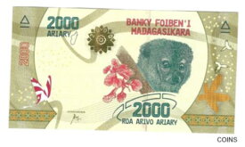 【極美品/品質保証書付】 アンティークコイン 硬貨 Madagascar #101 2000 Ariary 2017 in Unc [送料無料] #oof-wr-013365-386