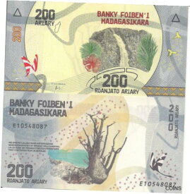 【極美品/品質保証書付】 アンティークコイン 硬貨 MADAGASCAR 200 Ariary Banknote World Paper Money UNC Currency Pick p98 2017 Bill [送料無料] #oof-wr-013365-72