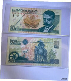 【極美品/品質保証書付】 アンティークコイン コイン 金貨 銀貨 [送料無料] 1992 MEXICO Bank Notes: Banco DE MEXICO 10 NUEVOS PESOS UNC