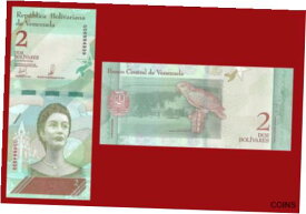【極美品/品質保証書付】 アンティークコイン 硬貨 Venezuela P101, 2 Bolivar, Josefa Camejo / parrot UNC see W/M & UV images [送料無料] #oof-wr-013367-1556