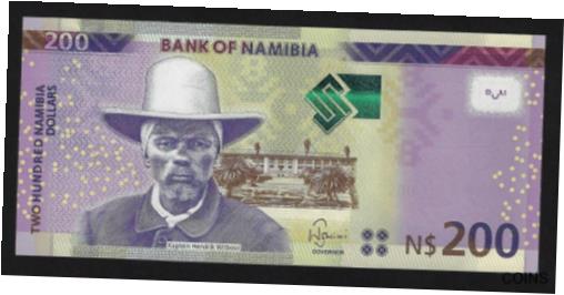アンティークコイン コイン 金貨 銀貨 [送料無料] NAMIBIA 200 DOLLARS 2018 P-15c UNCのサムネイル