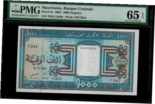 アンティークコイン コイン 金貨 銀貨 [送料無料] Mauritania 1000 Ouguiya 2002 PMG 65 EPQ UNC Pick # 9c Wmk:Old Man