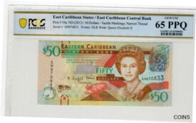 【極美品/品質保証書付】 アンティークコイン コイン 金貨 銀貨 [送料無料] East Caribbean States 2012 $50 PCGS Banknote Certified UNC 65 PPQ Pick 54a