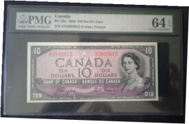 【極美品/品質保証書付】 アンティークコイン コイン 金貨 銀貨 [送料無料] 1954, Bank Of Canada $10 Devil's Face BC-32a Coyne-Towers PMG CHOICE UNC 64