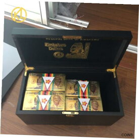 【極美品/品質保証書付】 アンティークコイン コイン 金貨 銀貨 [送料無料] 1000pcs MILLILLION 3000003 zero dollars Gold Zimbabwe Banknote with wooden box