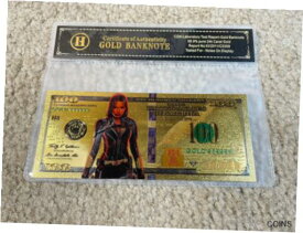 【極美品/品質保証書付】 アンティークコイン 金貨 Marvel Super Hero Black Widow 100 Dollars Gold Banknote Avengers 99.9% 24K Carat [送料無料] #gof-wr-013383-165