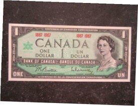 【極美品/品質保証書付】 アンティークコイン コイン 金貨 銀貨 [送料無料] 1967 Canada $1 Dollar Centennial of Confederation Banknote Queen Elizabeth II