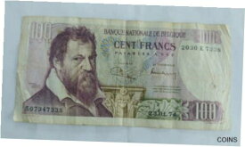 【極美品/品質保証書付】 アンティークコイン コイン 金貨 銀貨 [送料無料] Paper Money Old Worl Belgium 100 Francs 1974 Belgian bank Banque 1940 banknotes