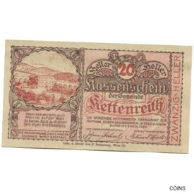 【極美品/品質保証書付】 アンティークコイン コイン 金貨 銀貨 [送料無料] [#282230] Banknote, Austria, Kettenreith, 20 Heller, village, 1920, UNC, Meh