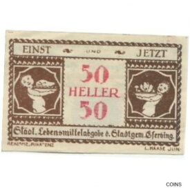 【極美品/品質保証書付】 アンティークコイン コイン 金貨 銀貨 [送料無料] [#282195] Banknote, Austria, Jetzt, 50 Heller, personnage, 1920, UNC Mehl:FS
