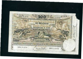【極美品/品質保証書付】 アンティークコイン コイン 金貨 銀貨 [送料無料] Belgium 100 francs 1920 - P78 - F