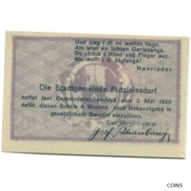 【極美品/品質保証書付】 アンティークコイン コイン 金貨 銀貨 [送料無料] [#282066] Banknote, Austria, Putzleinsdorf, 10 Heller, Eglise, 1920, UNC Mehl