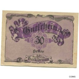 【極美品/品質保証書付】 アンティークコイン コイン 金貨 銀貨 [送料無料] [#283203] Banknote, Austria, Brunn, 30 Heller, parchemin, 1920, AU Mehl:FS