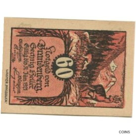 【極美品/品質保証書付】 アンティークコイン コイン 金貨 銀貨 [送料無料] [#283220] Banknote, Austria, Brandenberg, 60 Heller, cerf, 1920, UNC Mehl:FS
