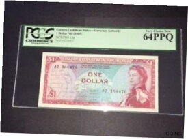 【極美品/品質保証書付】 アンティークコイン コイン 金貨 銀貨 [送料無料] PCGS Currency Graded Eastern Caribbean States $1 Banknote 1965 P13a