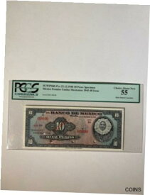 【極美品/品質保証書付】 アンティークコイン コイン 金貨 銀貨 [送料無料] Mexican Currency El Banco de Mexico SPECIMEN 10 Pesos 1945-48