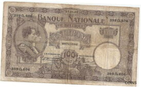 【極美品/品質保証書付】 アンティークコイン コイン 金貨 銀貨 [送料無料] Belgium 100 francs 1921 USED