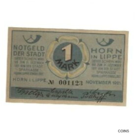 【極美品/品質保証書付】 アンティークコイン コイン 金貨 銀貨 [送料無料] [#321251] Banknote, Germany, Horn Stadt, 1 Mark, personnage 1, 1921, 1921-12-31