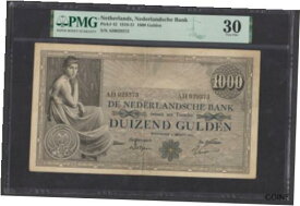 【極美品/品質保証書付】 アンティークコイン コイン 金貨 銀貨 [送料無料] [PMG-30] RARE 1921 Netherlands 1000 Gulden P-42 Finest, only 2 VF-30 pop report