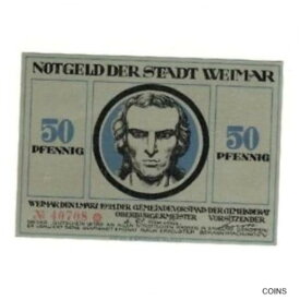 【極美品/品質保証書付】 アンティークコイン コイン 金貨 銀貨 [送料無料] [#322343] Banknote, Germany, Weimar Stadt, 50 Pfennig, personnage 1, 1921, 1921-