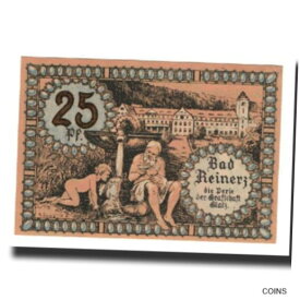 【極美品/品質保証書付】 アンティークコイン コイン 金貨 銀貨 [送料無料] [#320471] Banknote, Germany, Reinerz, Bad Stadt, 25 Pfennig, personnage, 1921, 1
