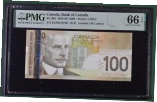 アンティークコイン コイン 金貨 銀貨 [送料無料] Canada 100 Dollars 2004/2009 P 105 66 b EJZ Gem UNC PMG 66 EPQ