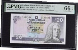 【極美品/品質保証書付】 アンティークコイン コイン 金貨 銀貨 [送料無料] Scotland (Royal Bank) 20 Pounds 2010 P354e UNC / PMG GEM66EPQ