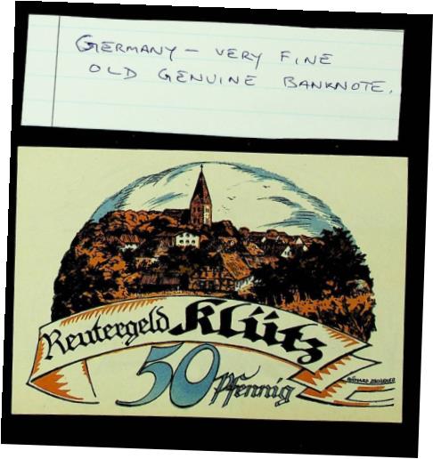 アンティークコイン 硬貨 GERMANY 50pf 1922 KLUTZ MECKLENBURG OLD GENUINE BANKNOTE [送料無料] #oof-wr-013415-2243