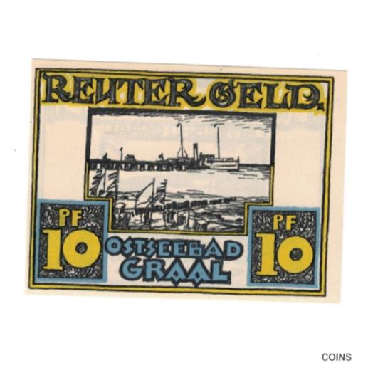 アンティークコイン コイン 金貨 銀貨 [送料無料] [#325652] Banknote Germany Graal Badeverwaltung 10 Pfennig paysage 1 1922