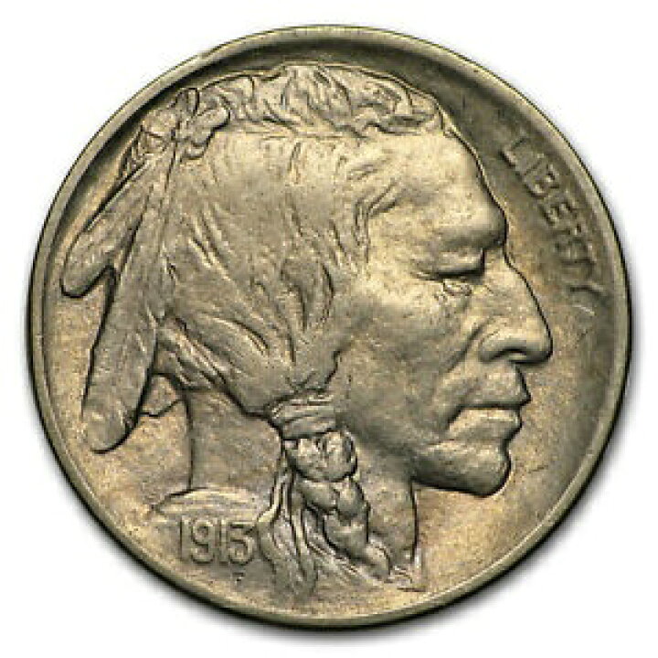 【極美品/品質保証書付】 アンティークコイン コイン 金貨 銀貨 [送料無料] 1913-D Type-I Buffalo Nickel AU  SKU#1856 ビビット通販