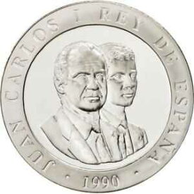 【極美品/品質保証書付】 アンティークコイン コイン 金貨 銀貨 [送料無料] [#16902] Spain, Juan Carlos I, 2000 Pesetas, 1990, Madrid, MS(65-70), Silver