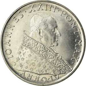 【極美品/品質保証書付】 アンティークコイン コイン 金貨 銀貨 [送料無料] [#901650] Coin, VATICAN CITY, John XXIII, 50 Lire, 1962, MS(63), Stainless