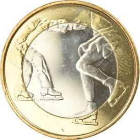 【極美品/品質保証書付】 アンティークコイン コイン 金貨 銀貨 [送料無料] [#370056] Finland, 5 Euro, Figure skating, 2015, MS(63), Bi-Metallic