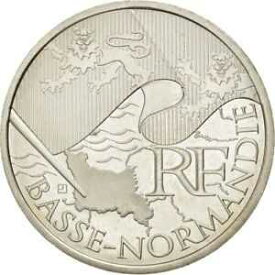 【極美品/品質保証書付】 アンティークコイン コイン 金貨 銀貨 [送料無料] [#16928] France, 10 Euro Basse-Normandie, 2010, MS(60-62), Silver, KM:1647