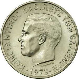 【極美品/品質保証書付】 アンティークコイン コイン 金貨 銀貨 [送料無料] [#705567] Coin, Greece, Constantine II, 5 Drachmai, 1973, AU(55-58)