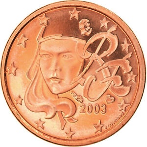 【極美品/品質保証書付】 アンティークコイン コイン 金貨 銀貨 [送料無料] [#883823] France, Euro Cent, 2003, Paris, Proof, MS(65-70), Copper Plated Steel